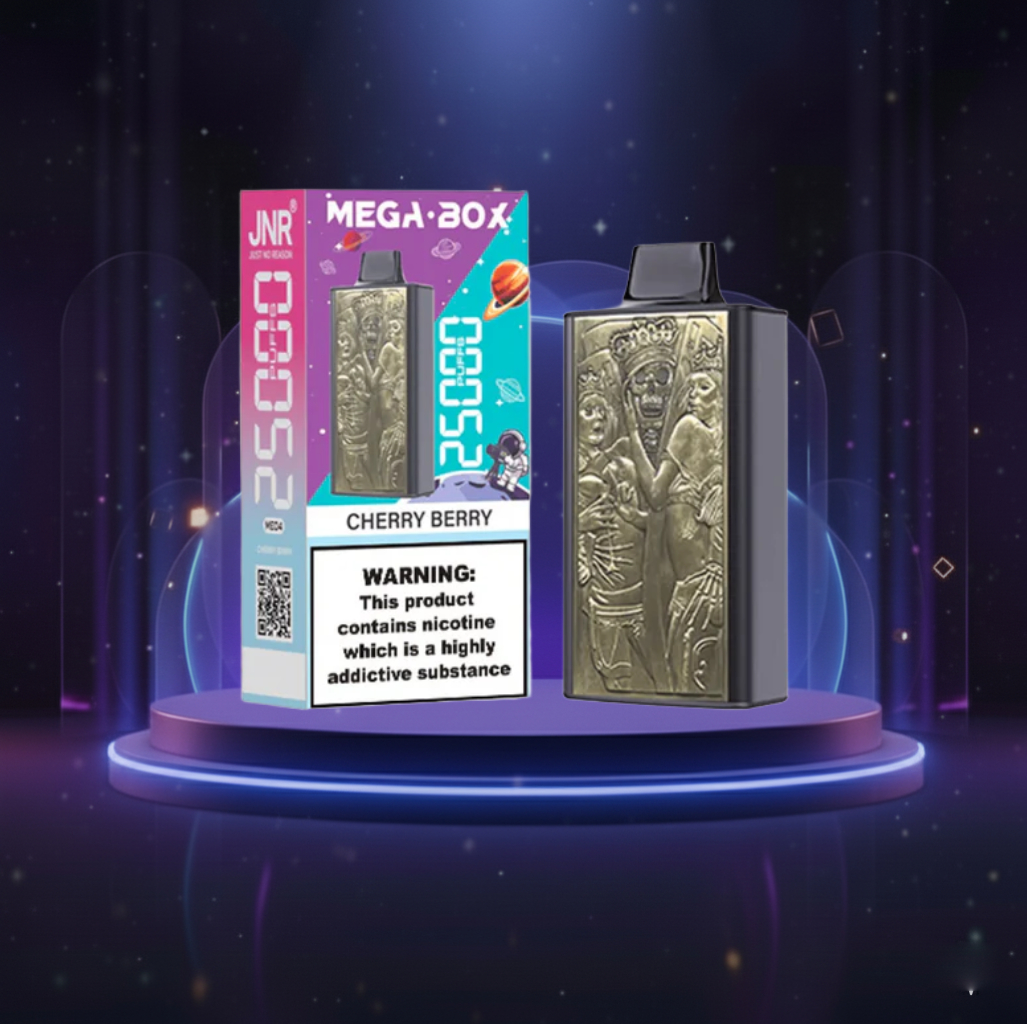 Jednorazówki - E papieros - Polska - JNR - Mega Box - 25K - Strawberry Raspberry Cherry Ice - Najtańsze